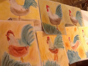 Rooster Pastels by Creating a Masterpiece ilovemy5kids