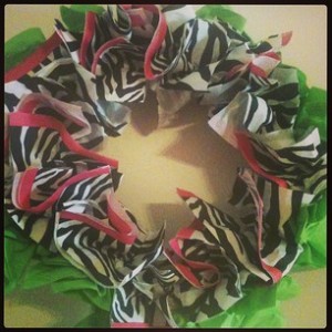 Zebra Napkin Wreath