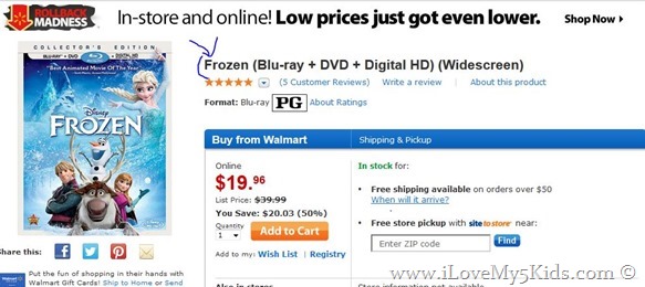 Frozen Walmart