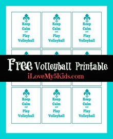 Keep Calm and Play Volleyball Free Printable