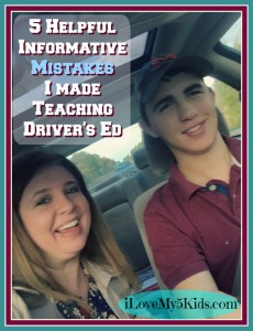5 Helpful Informative Mistakes I made Teaching Driver's Ed