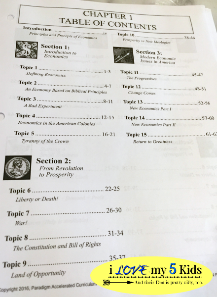 Principles and Precepts Table of Contents