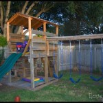 DIY Kids Fort made with old fence