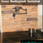 Stone Backsplash Installed